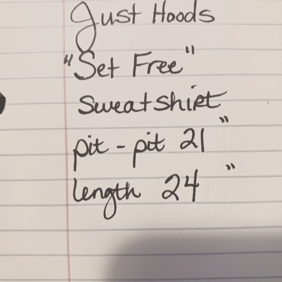 Softest Christian Sweatshirt Set Free Words Light Tan Galatians Sz Medium - Picture 11 of 11